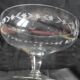 1960/80 /21 cm cut crystal bowl /flowers /plants