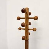 Free-standing coat rack in solid pine, Les Arcs, 1970s