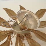 Lustre style vintage dore a pampilles
