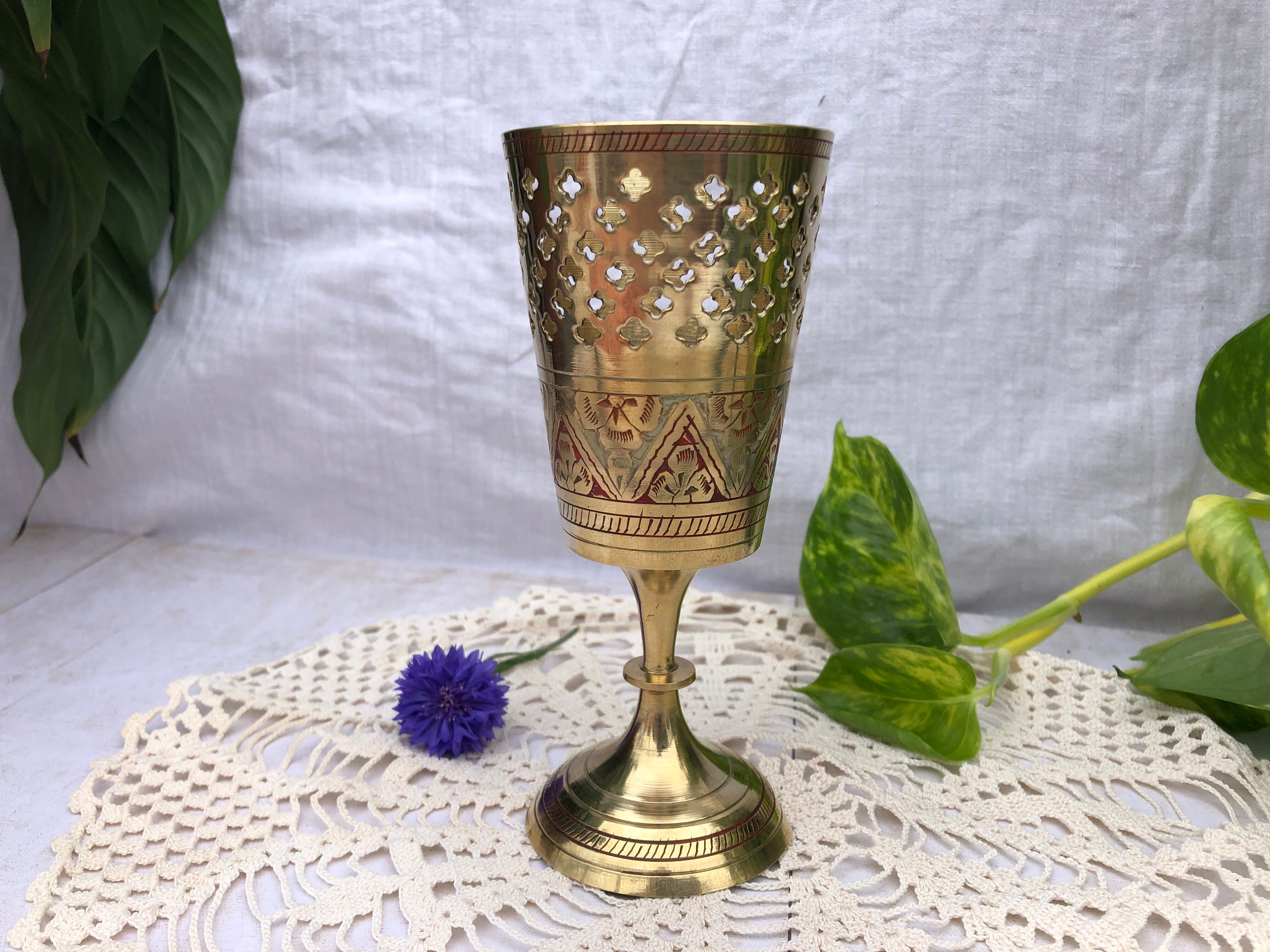 Golden brass incense holders INDIA.