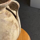 Petrified wood catchall or dish in light grey with rings D27x25 -3320