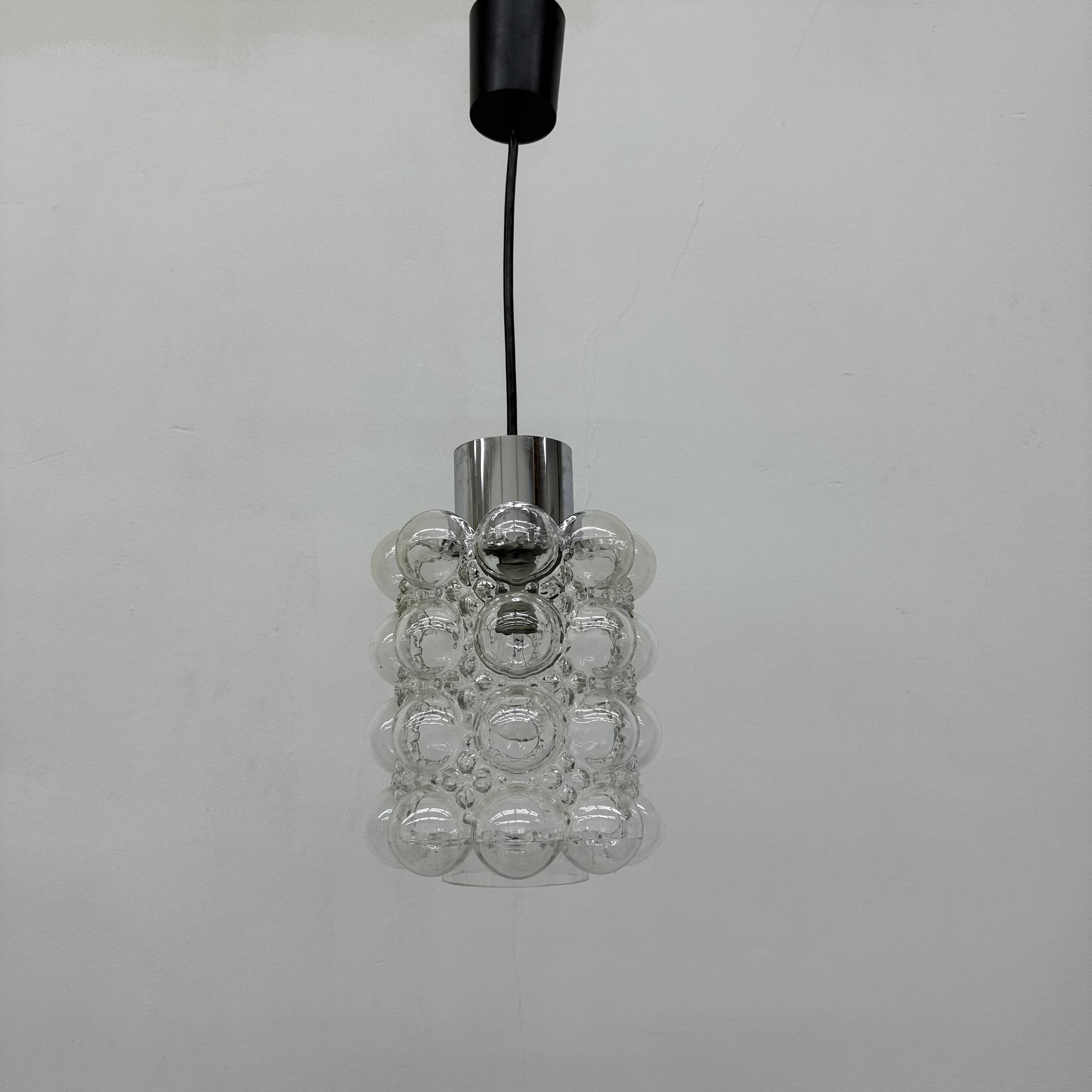 Large Bubble Glass Pendant by Helena Tynell for Limburg, Germany, 1970s