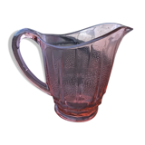 Pitcher pink glass water jug