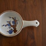 Stoneware caquelon floral pattern