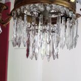 6-light hot air balloon chandelier with crystal pendants, late 19th century