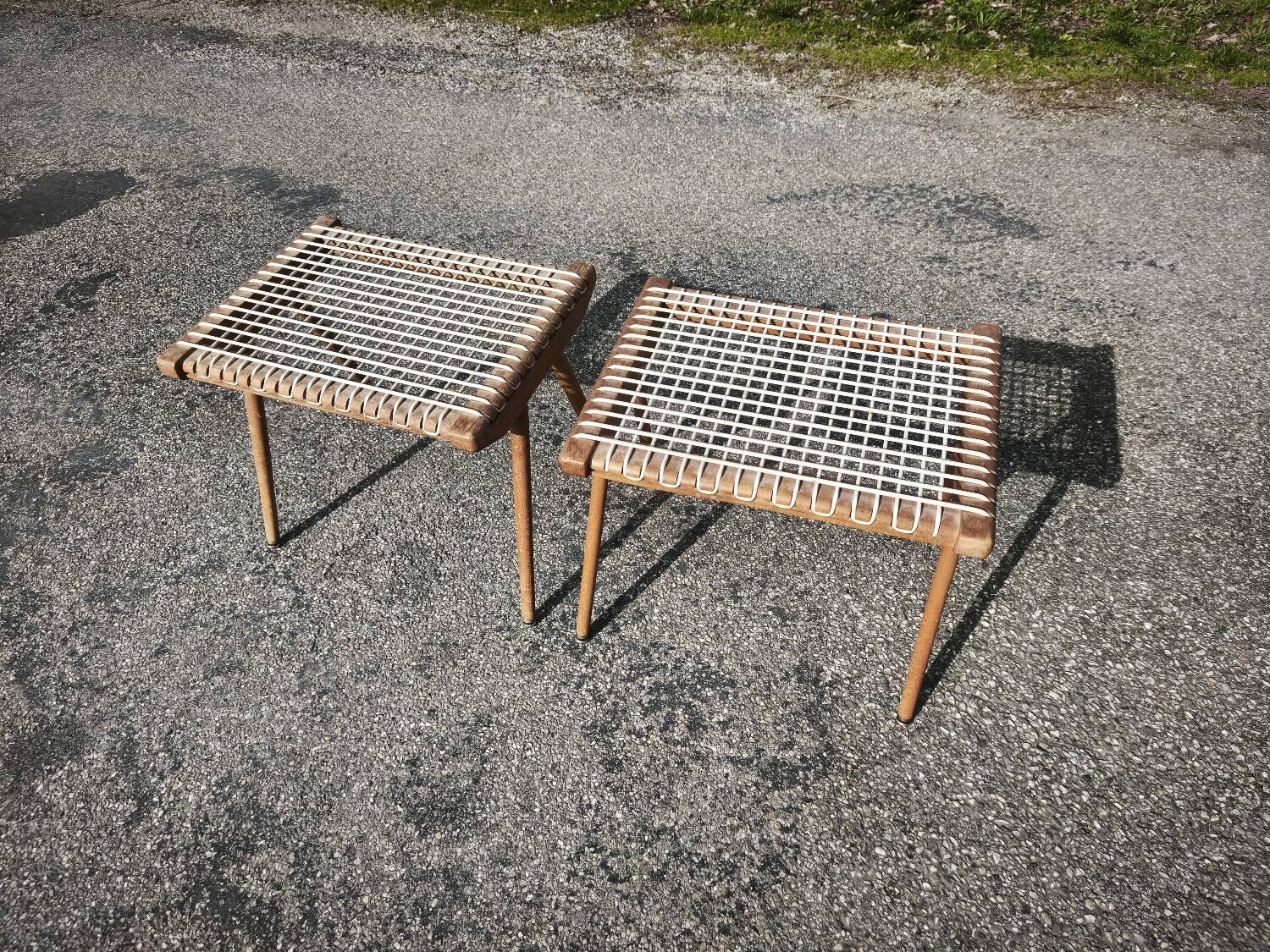 Pair of Georges Tigien stools