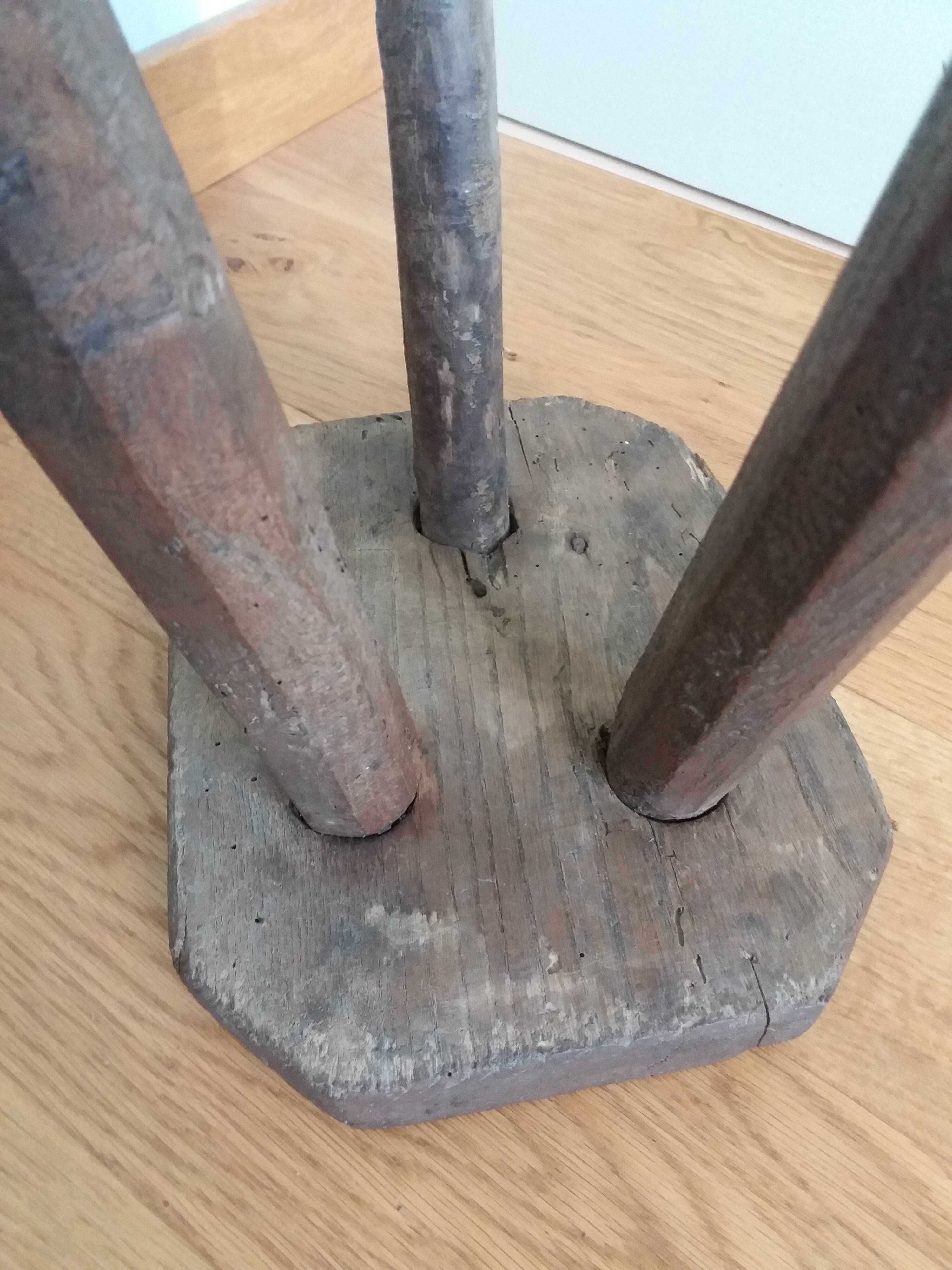 Brutalist tripod farm stool