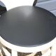 Baumann white seagull chair with black leatherette