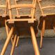 Set of 4 Vintage Beech Chairs Bistro Country Feet Compass