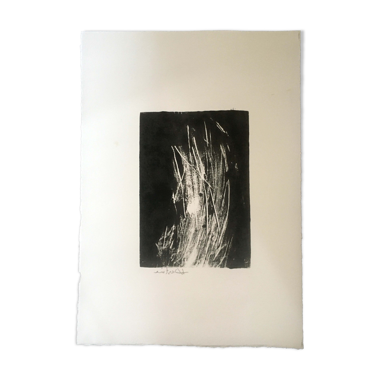Painting on paper monotype
