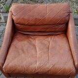VIntage oxred leather lounge Chair Rolf Benz