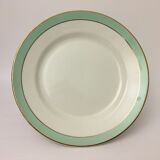 Lot de 6 assiettes plates estampillées “faïencerie d'orchies nord”  modèle «condé»