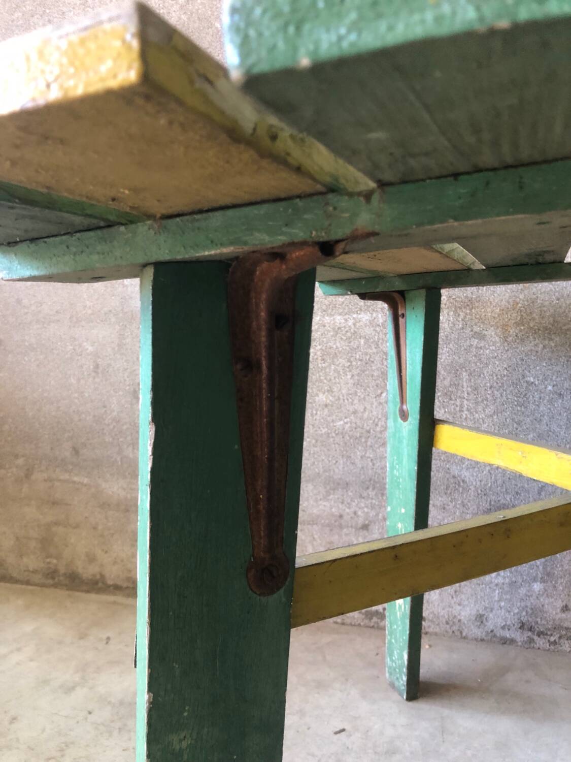 Vintage patinated garden table