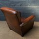 French, leather club chair, havana lounge model circa 1950's