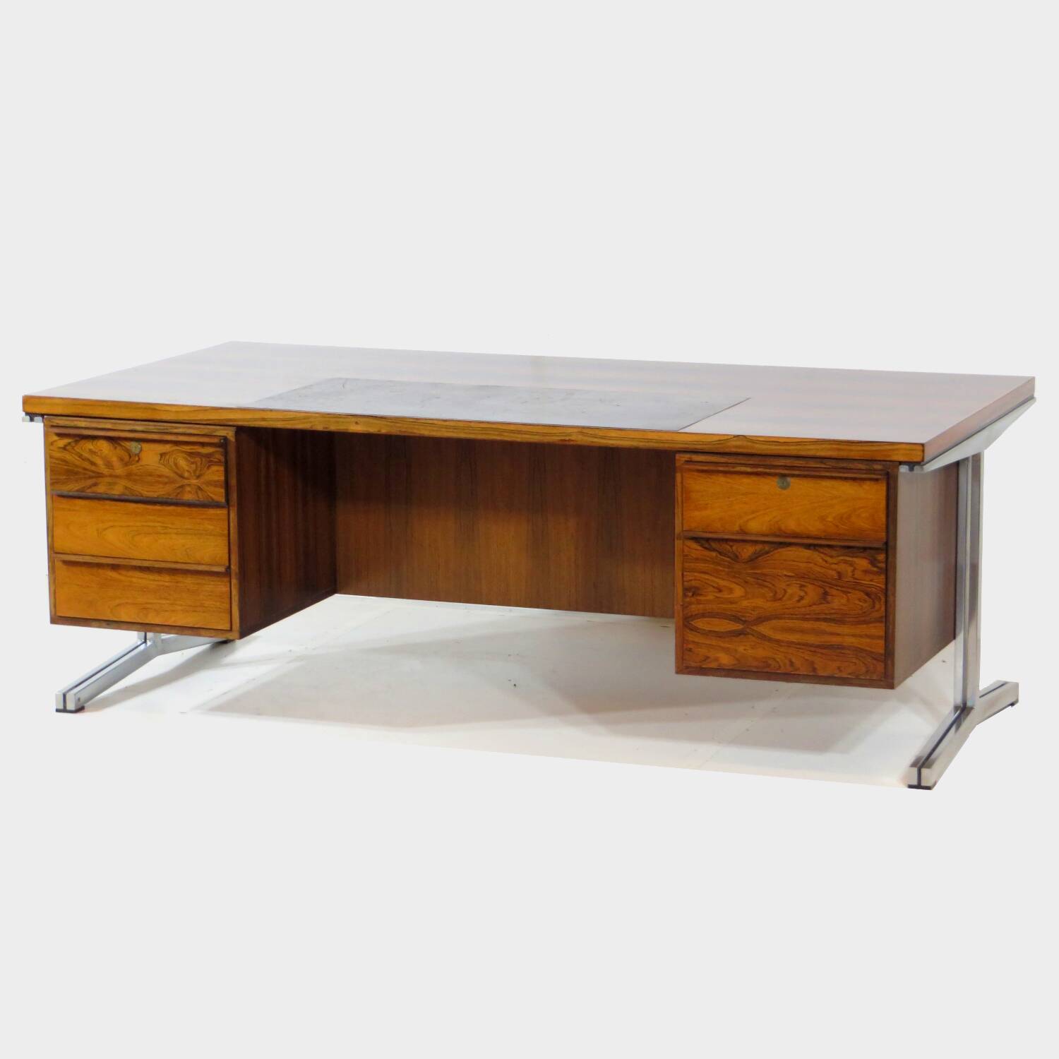 Mid century modern executive writing desk in rosewood, 1960s