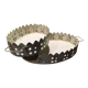 Pair of white patinated metal trays