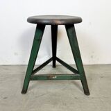 Dark Green Industrial Workshop Stool from Drupol, 1960s