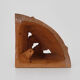Corner wall lamp in terracotta with fruit decoration, signed D.Chadeau