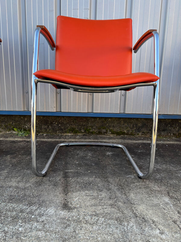 Série de 8 chaises design de Erik Munnikhof pour Leolux en chrome