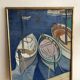 Huile sur toile vue de port Mangeol