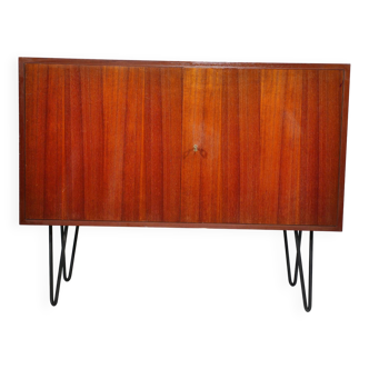 Buffet d'Erich Stratmann, teck, pieds en épingle à cheveux, armoire, années 1960