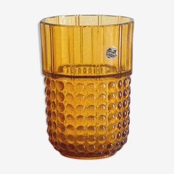 Igor Art Deco vase in Val Saint Lambert crystal, topaz color