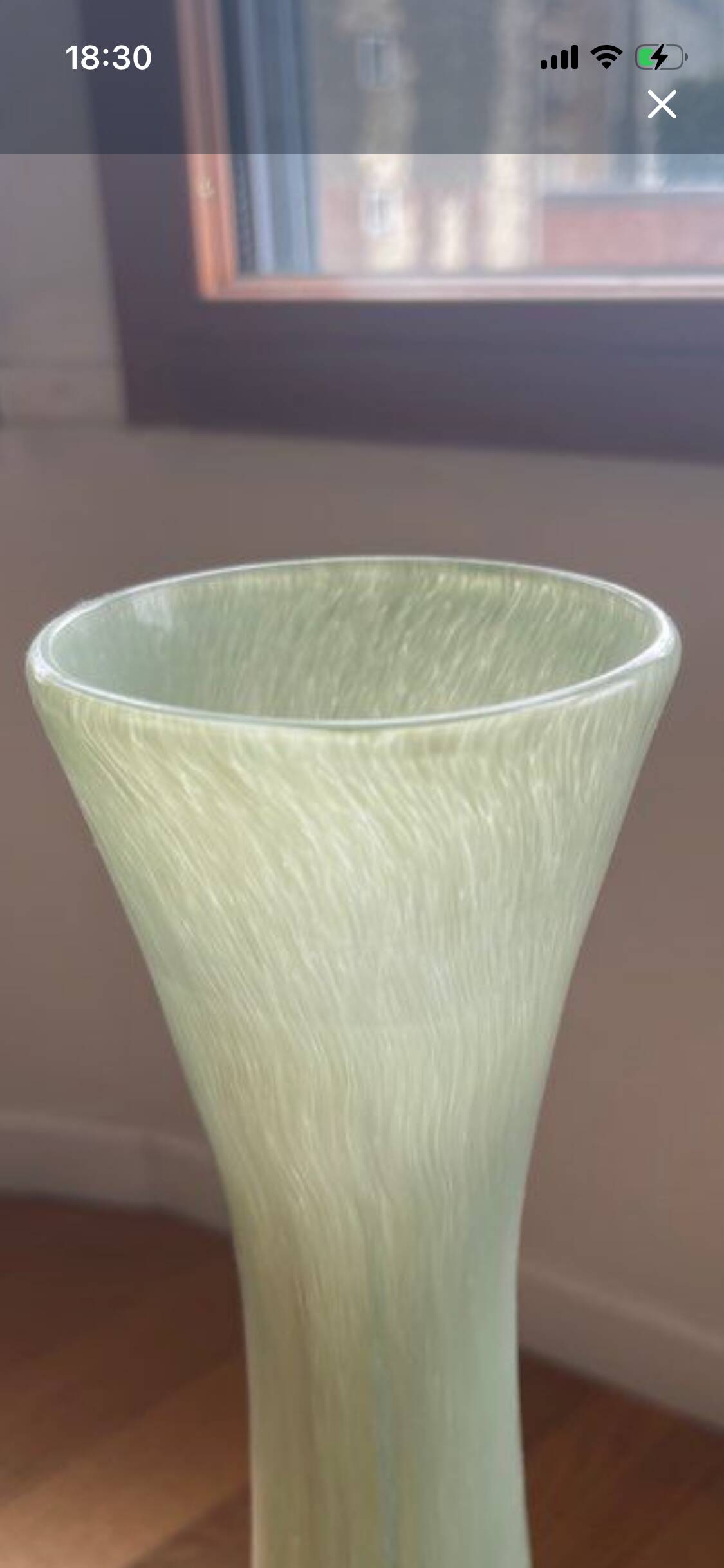 Art Deco style glass vase
