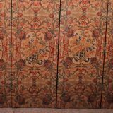 four-panel screen painted on 19th century fabric