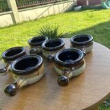 Set of 6 stoneware frying pans