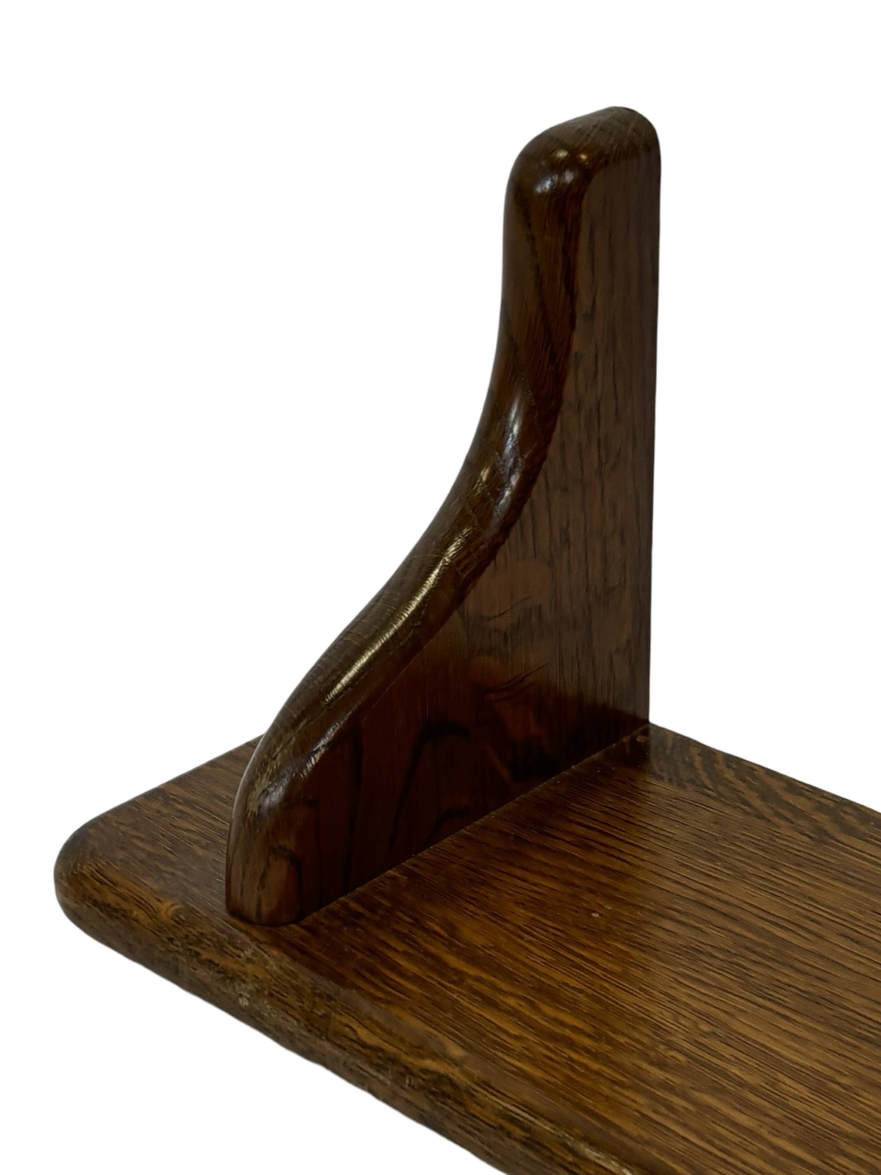 Vintage wall shell rack 1970s wood minimalist design