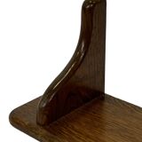 Vintage wall shell rack 1970s wood minimalist design