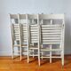 Set of 4 vintage folding chairs with wabi sabi patina