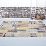 Neutral Colourful Vintage Tribal Kilim sku 3028