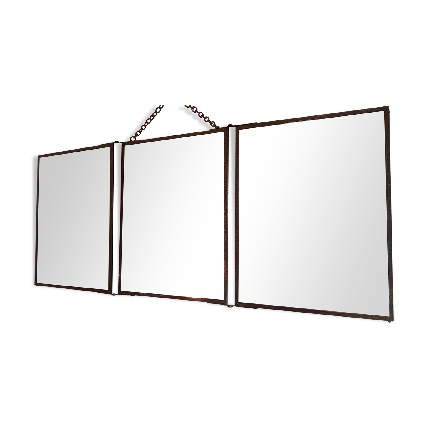 Mirror triptych barber vintage 66cm x 27cm