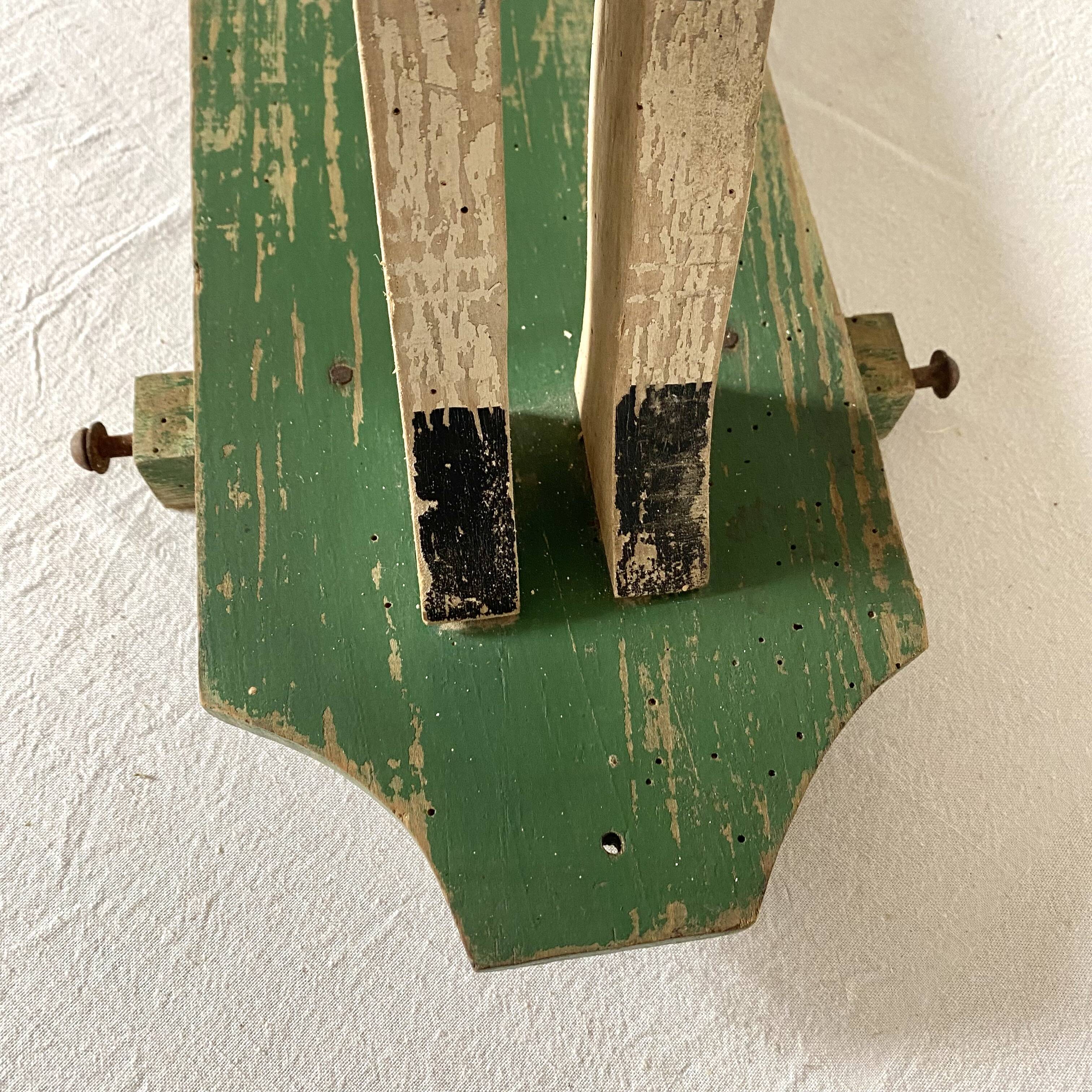 Wooden horse wall shelf, old toy