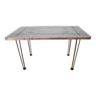 Mid-Century Modern Brass Mosaic Conference Table, 1960s