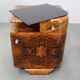 Pair of Art Deco walnut bedside tables from the 1930s.