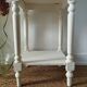 Farrow & Ball white painted high bedside table