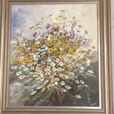Tableau bouquet de fleurs champêtre