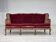 1950s, Danish 3-seater sofa, furniture velour, ash wood, mesh.