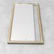 Vintage mirror with brass frame and transparent glass insert – Italian design 1970s