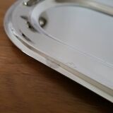 Plat de service à foie gras en métal argenté