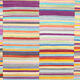 Tapis kilim afghan contemporain à bandes colorees 272 x 222 cm