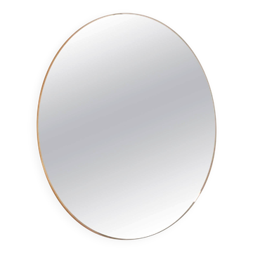 Miroir rond artisanal en laiton