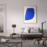 Large blue painting "Not a circle" 100x73 cm