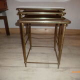 Pull-out tables 1960 brass circa