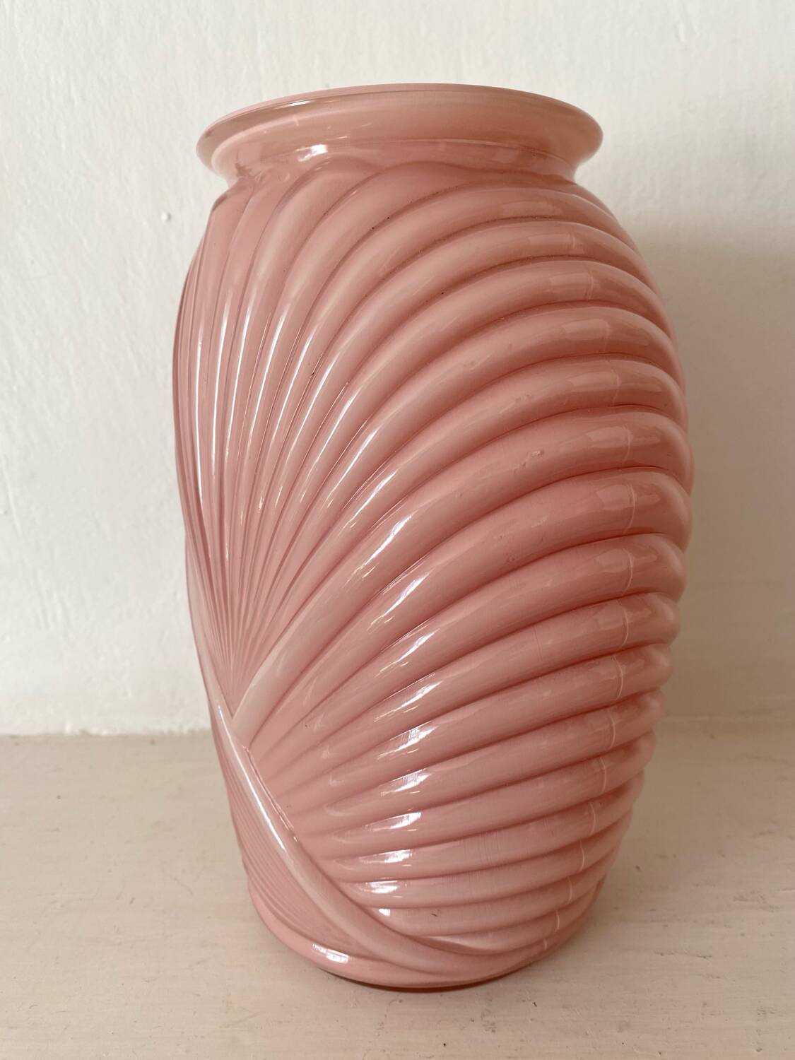 Draped vase from the 1980s by Anchor Hocking.
