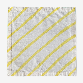 Yellow diagonal towel