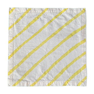 Serviette diagonale jaune