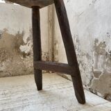 Brutalist solid wood console